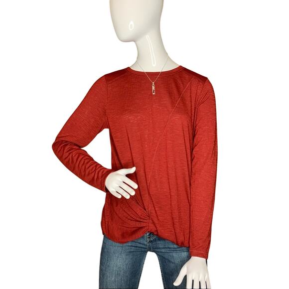 St. John's Bay Tops - St John's Bay Top Long Sleeves Red Size M